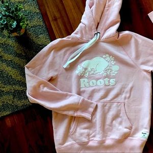 ROOTS Pink Comfy Hoodie - L